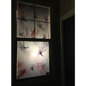 Halloween Haunted House Decoration Window Door Cover Zombie Hands Indoor Outdoor